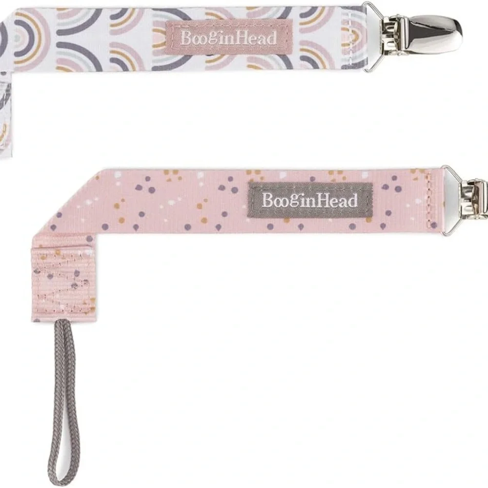 BooginHead Pacifier Clip Baby Pacifier Holder PaciGrip 2-Pack
